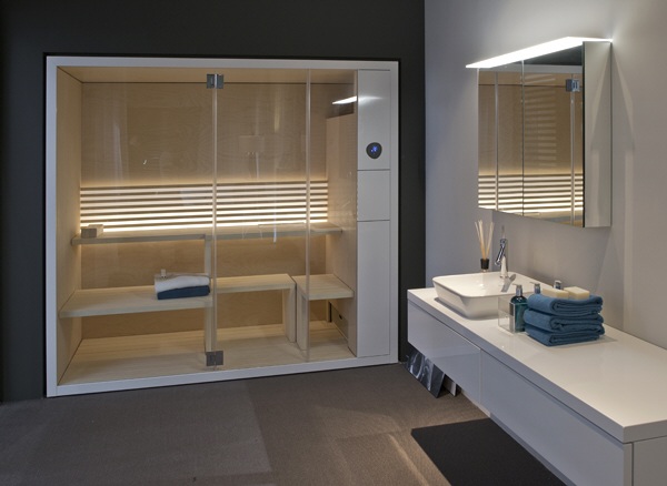 Duravit bietet nicht nur Badewannen, sondern auch diese innovative Inipi-Saunakabine Duravit bietet nicht nur Badewannen, sondern auch diese innovative Inipi-Saunakabine