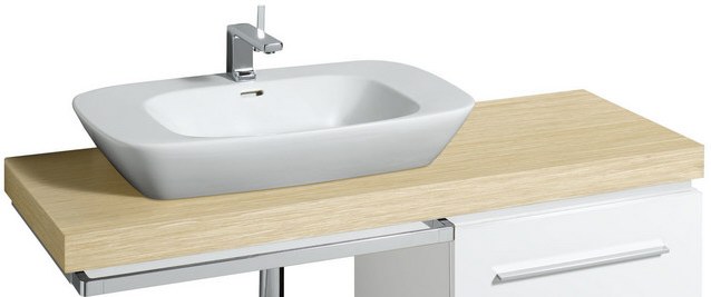 Keramag Silk Waschtischplatte 140 cm mit Siphonausschnitt links 816240