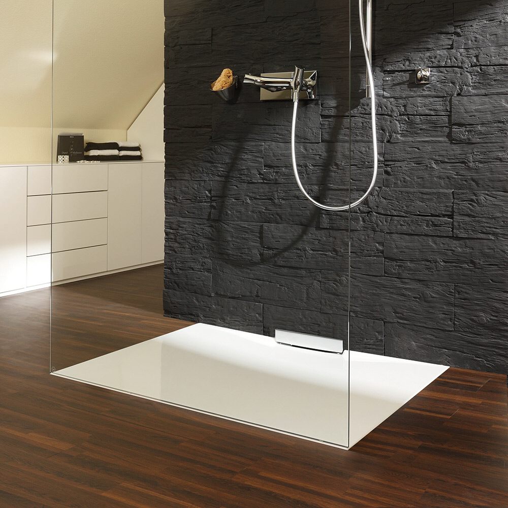 Receveur De Douche Steen Avec Cadre 80X120 Cm Couleur Gris Ciment RAL 7005 Grille Acier 96989047