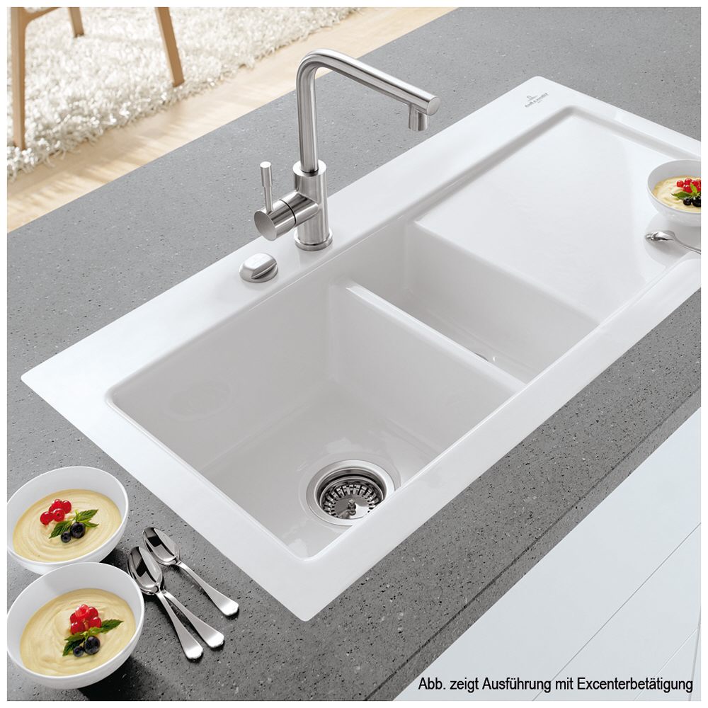 Villeroy & Boch Subway 60 flat Spüle Becken links, Ablaufgarnitur ... Villeroy & Boch Subway 60 flat Spüle Becken links, Ablaufgarnitur ...